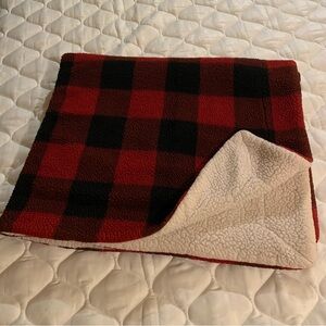 Buffalo plaid Sherpa blanket